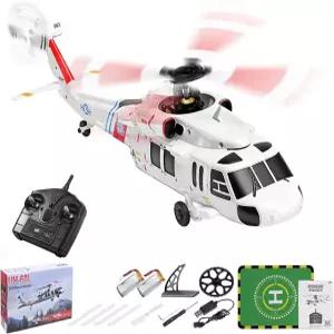 70 UH60L 블랙호크 RC 헬리콥터 24G 4채널 6축 자이로 브러시리스 헬기 모델 4패들 에일러론리스 고도 유지