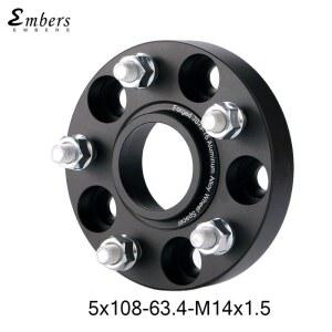 허브스페이스 스페이서 어댑터 PCD IPACE M14X1 1개 재규어 POLESTAR EVOQUE 볼보 63 S60 로버 5X108 레인지 EPACE LR2 CB