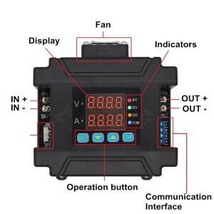 DPM8650-485RF 60V 50A 원격 제어 전압계 전원 공급 장치 태양열 충전 정전류 변환기 485 통신 LCD