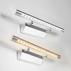 Led 벽 조명 25CM AC85V-265V 마운트 램프 욕실 거울 전등 Sconce 블랙 실버  스테인레스