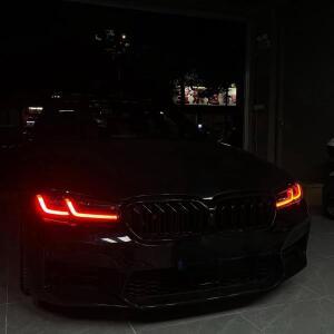 레드 엔젤 아이 DRL LED 보드 2021 BMW G30 G31 LCI F90 M5 520i M550I 523d 용 헤드라이트 주간 주행등
