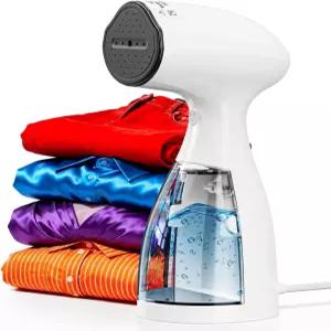 옷 주름 제거용 베쿨펫 휴대용 찜기 110V ~ 240V 1000W 대형 물탱크 450ML 10피트 전원 코드 35초 고속