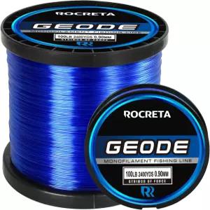 ROCRETA 지오데 모노필라멘트 낚싯줄 저항성 나일론 300파운드 우수한 담수 및 염수 리더 재료
