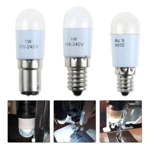 1pc 가정용 재봉틀 빛 범용 LED 전구 BA15D/E14/E12 110-220V 1W 조명 램프 스레드/플러그인 공예 DIY