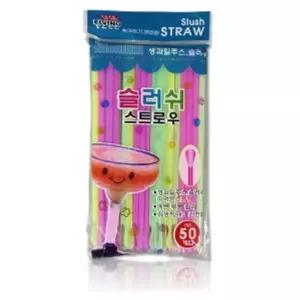 플라스틱 빨대 음료 스트로우 슬러쉬 빨대 50p Cyf2+9aHh