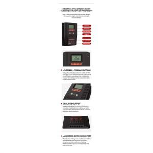 BAAZ Fast MPPT/PWM 태양광 충전기 컨트롤러 60A 패널 레귤레이터 LCD 디스플레이 다양한 부하 제어