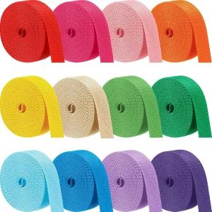 윈드윈 12롤 폴리프로필렌 웨빙 1인치 헤비 듀티 스트랩 안전벨트 실내 야외 DIY 장비 수리 가구 장식 소재