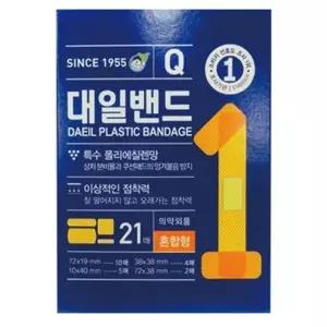 고품질 TBZ 대일 Q 혼합형 21매 갑 6개입 반창고 혼합형밴드 WFM0FWG