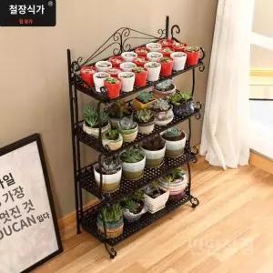 철제화분정리대 철제 식물 다육이 테라스 4단 화분 다층 접이식 다육 5단 받침대 3단