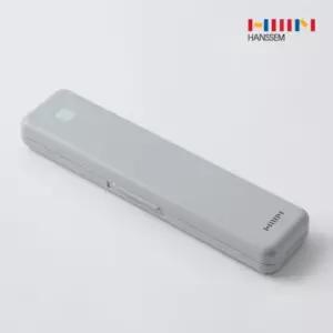 한샘 LED 휴대용 UV-C 헤드형 칫솔살균기 추천 건전지형-그레이-여행 출장시 칫솔 99.9% 완벽 살균 선물
