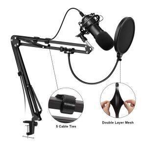 YHOLI-마이크 스탠드 조정 가능 데스크 서스펜션 가위 암 마이크 붐 Blue Yeti Snowball or 기타 녹음 게임
