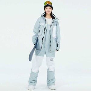 스키복 세트 보드복 여성용 이월 인 노아 점프수트 핑크 베이지 MUTUSNOW 방수