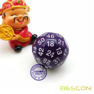 Beson 다면체 주사위 50 면 게임용 보라색 큐브
