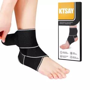 삔 발목을 위한 KTSAY 보호대 여성 및 남성용 지지대 아킬레스건염 조절 가능한 압박 랩 회색
