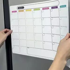 아이디어 자석 월간 계획표 냉장고 화이트 메모 보드 마카 관리