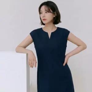 [NS홈쇼핑][엘루아] 린넨 블렌디드 원피스_네이비[35922005]