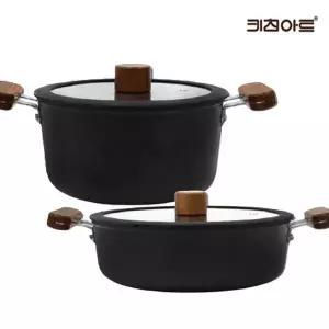 [키친아트] 포르트 논스틱코팅 IH 인덕션가능 냄비세트 2종F(양수24+전골24)..