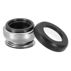 PATIKIL 기계식 샤프트 씰 교체 301-16 세라믹 카본 링 스프링 키트 블랙 실버 0.63인치 16mm