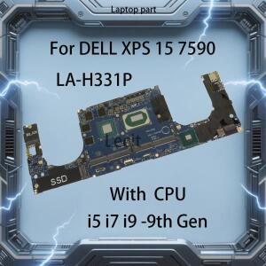 DELL XPS 15 7590용 LA-H331P 노트북 마더보드 (CPU i5-9300H i7-9750H i9-9880H GPU GTX1650 4G CN-024X86