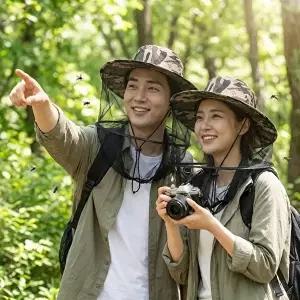 낚시 모자 벌모자 방충 양봉 캠핑 벌초 벌레 안전망 해충 정글-WFNWDKV