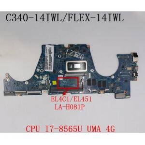 LA-H081P 레노버 C340-14IWL/FLEX-14IWL 노트북 마더보드(CPU I7-8565U RAM 4G FRU 5B20S42114 포함)