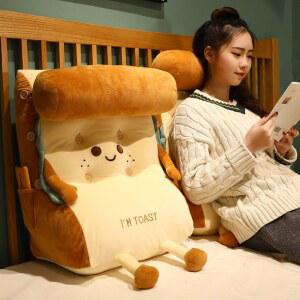 빵 햄버거 캐릭터 귀여운 베개 삼각 쇼파 등받이 쿠션 침대