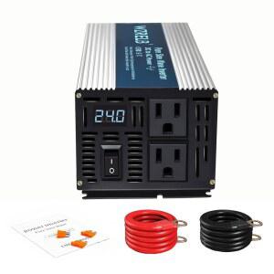 WZRELB 500W 순수 사인파 인버터 24V 트럭 AC 위한 그리드 휴대용 오프 RV 변환기 LED 120V 전원 디스플레이 110V 있는 가정 콘센트가 캠핑을