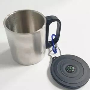 휴대용 스텐 나침반 이중 등산 캠핑 머그 컵 200ml-WFNWL4Q