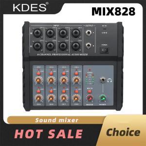 KDES MIX828 믹싱 콘솔 디지털 8채널 오디오 믹서 스테레오 레코딩 DJ 사운드 네트워크 라이브 방송 노래방