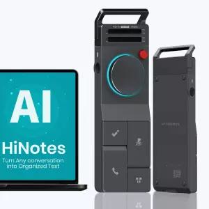 하이독 P1 AI 음성 녹음기 스마트 블루투스 이어버드 휴대용 디지털 녹음 장치 블루캐치 기술 회의 전사