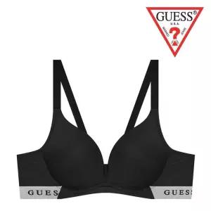 게스 언더웨어 프론트키퍼 밴디드 노와이어 블랙 브라 GEWBRR16BK OAR623 DGV796