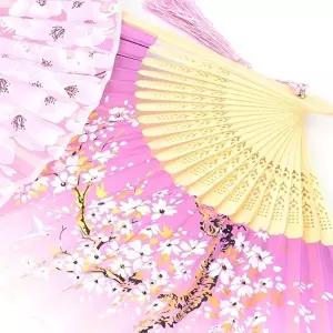 고급 원목 대나무 휴대용 부채-WFNWYZ9