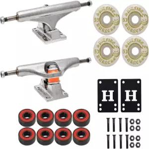 독립 스케이트보드 트럭(사이즈 선택) 패키지 키트 53mm 스핏파이어 버너 99A 휠 ABEC 5 베어링 1인치 장착