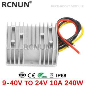 RCNUN 자동 스텝 모듈 업 보트용 컨버터 볼트 24 다운 V 부스트 벅 10A 9 40V 24 전압 6A 안정기