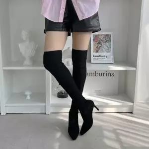 슬림 라인 긴다리 연말 모임룩 싸이하이 롱 부츠 코디 예쁜부츠롱부츠코디