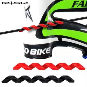 RISK 5개/가방 자전거 케이블 하우징 보호대 로드 바이크 MTB 플렉시블 스파이럴 랩 4mm5mm 와인딩 와이어