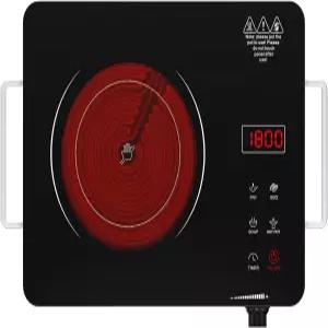 휴대용 전기 쿡탑 110V 1800W 스토브 적외선 핫 플레이트 손잡이가 있는 나페윈 싱글 버너 조리대 4시간
