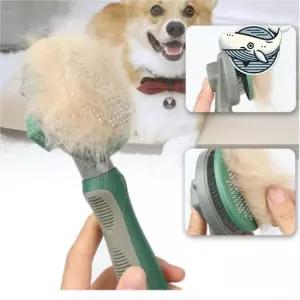 강아지 고양이 털관리 슬리커 브러쉬 핑크색 강아지 고양이