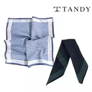 [탠디] TANDY 심플 스트라이프 손수건 스카프
