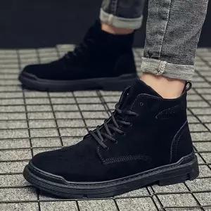 운동화 편한 운동화 워커 워킹화 캐주얼 로퍼 남성 스웨이드-WFNXBQ...