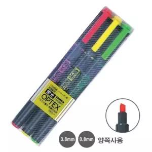 고품질 TBZ 제브라 옵텍스 형광펜 3색 세트 박스 100개입 학생형광...