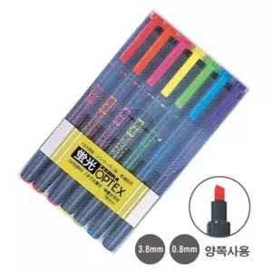고품질 TBZ 제브라 옵텍스 형광펜 7색 세트 박스 100개입 다용도형...