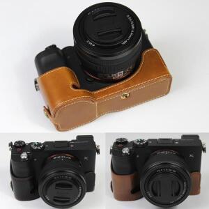 소니 알파 A7C 카메라용 가죽 하프 프로텍터 케이스 그립
