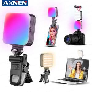 D12 충전식 비디오 라이트 휴대용 클립 포켓 LED 셀카 조명 2000mAh 휴대폰 카메라 노트북 태블릿 RGB 램프