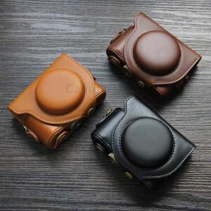 전신 정밀 핏 레트로 PU 가죽 디지털 카메라 케이스 가방 상자 커버 소니 DSC-HX50 hx50 스킨 스트랩용