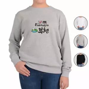 맨투맨 전색상 국내여행 부천 호수공원 프린트셔츠 LxQ1+5oWh