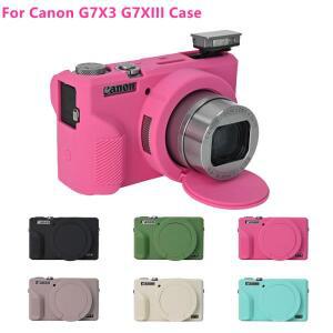 캐논 G7X 마크 III G7XIII 소프트 실리콘 고무 카메라 바디 케이스 임팩 방지 커버 렌즈 캡 보호