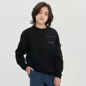매장정품 내셔널지오그래픽 NATIONAL GEOGRAPHIC KIDS K223USW210 WOVEN MIX 맨투맨 CARBONBLACK 500639611