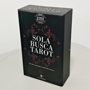 127cm Sola Busca 타로 데크(고경도 상자 78개 포함) 350GSM 이중 양각 카드 용지에 인쇄된 빈티지