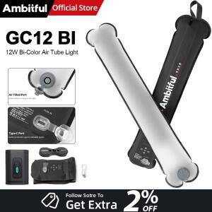 앰비트풀 GC12 바이컬러 에어 주단자식 로드 램프 12W 튜브 조명 2700K-6500K 2500mAh 7.2V 사진